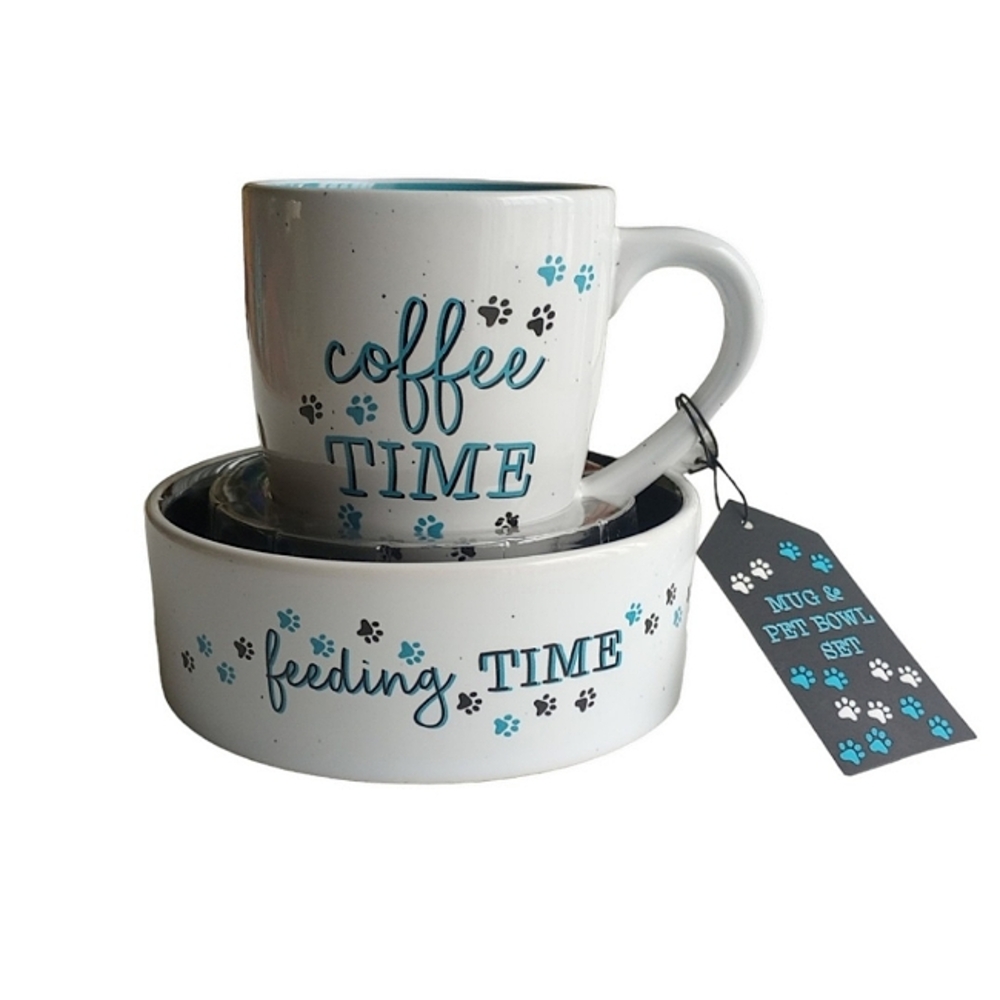 Pet Bowl & 14 Oz Mug Set